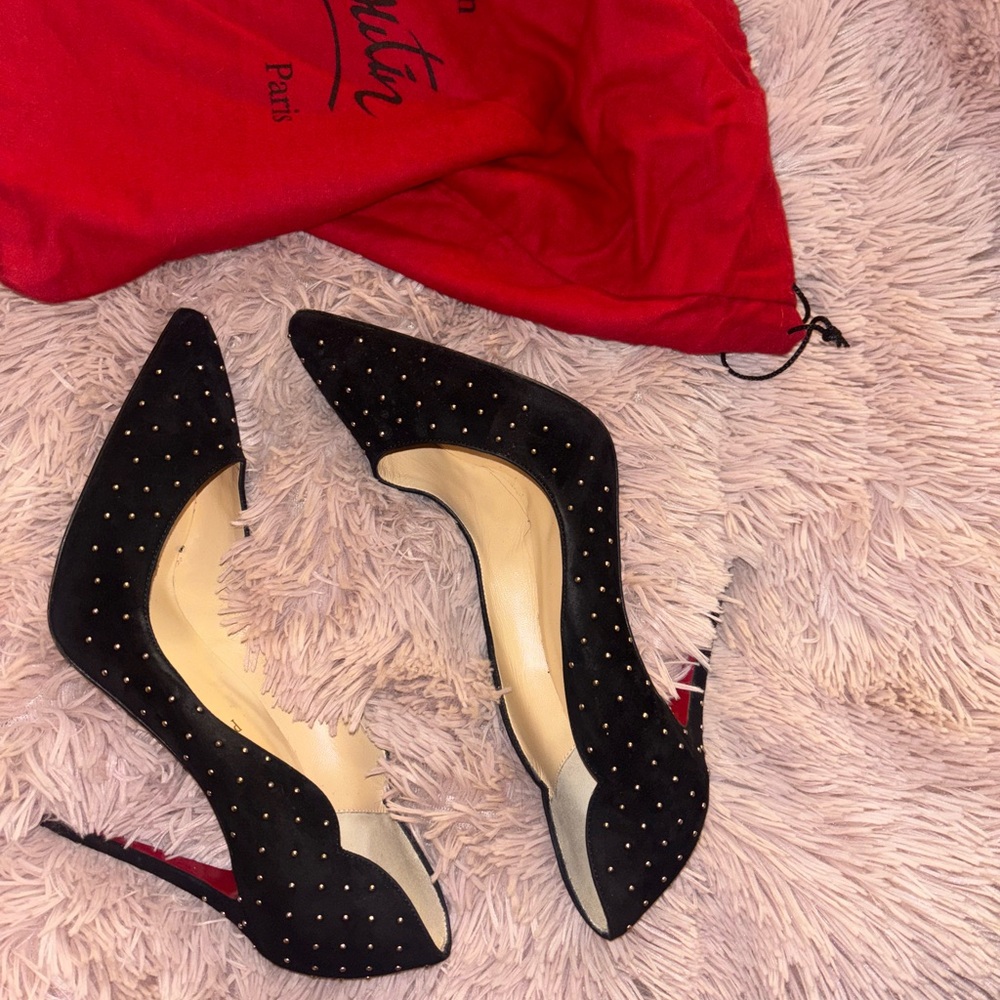 Christian Louboutin Red and Black Stiletto Heels